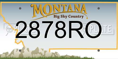 2878RO Montana License Plate