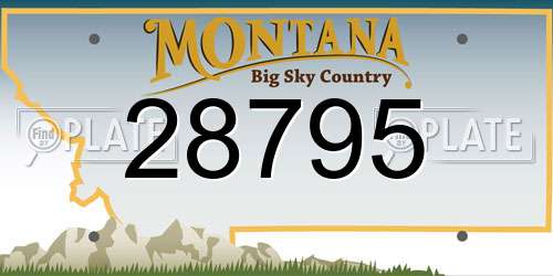 28795 Montana License Plate