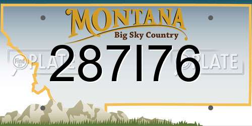 287I76 Montana License Plate