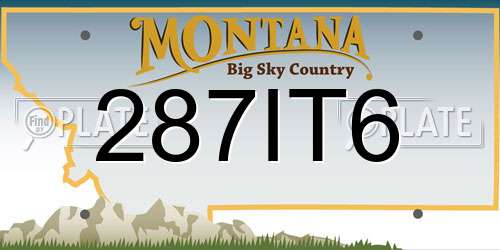 287IT6 Montana License Plate