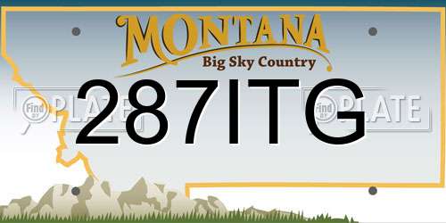 287ITG Montana License Plate