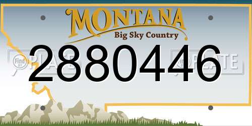 2880446 Montana License Plate