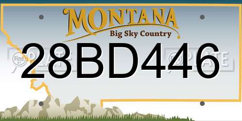 28BD446 Montana License Plate