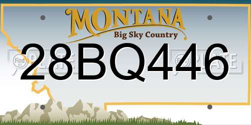 28BQ446 Montana License Plate