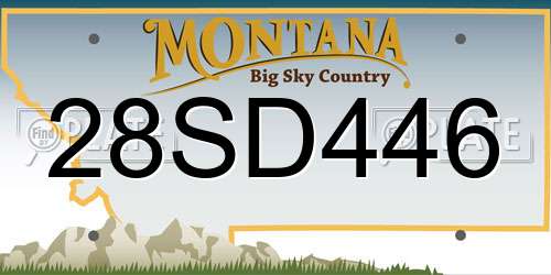 28SD446 Montana License Plate