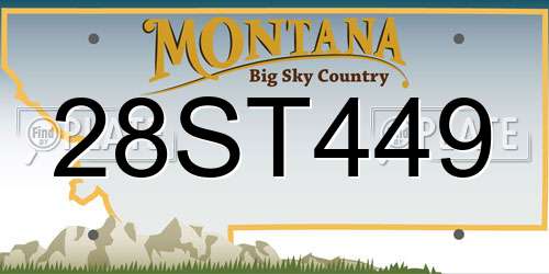 28ST449 Montana License Plate