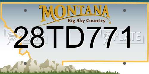 28TD771 Montana License Plate