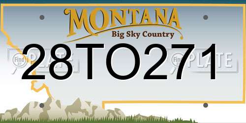28TO271 Montana License Plate
