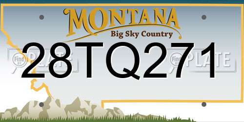 28TQ271 Montana License Plate