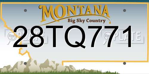 28TQ771 Montana License Plate