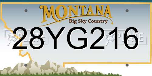 28YG216 Montana License Plate