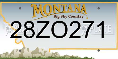28ZO271 Montana License Plate