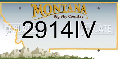 2914IV Montana License Plate