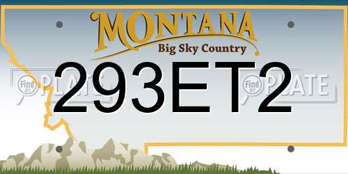 293ET2 Montana License Plate