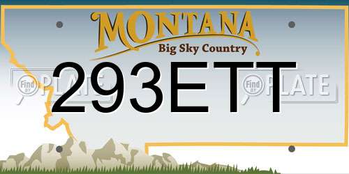 293ETT Montana License Plate