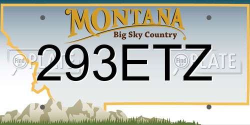 293ETZ Montana License Plate