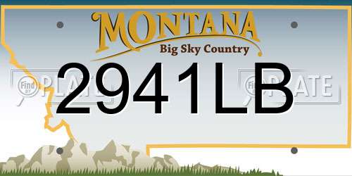 2941LB Montana License Plate