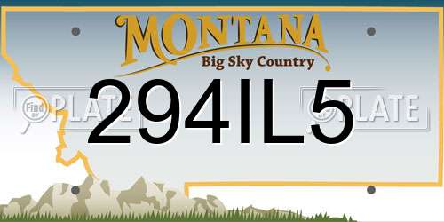 294IL5 Montana License Plate