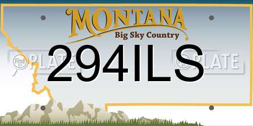 294ILS Montana License Plate