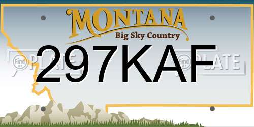 297KAF Montana License Plate