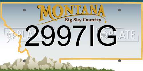 2997IG Montana License Plate