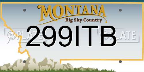 299ITB Montana License Plate