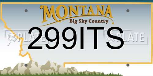 299ITS Montana License Plate