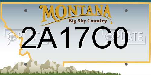 2A17C0 Montana License Plate