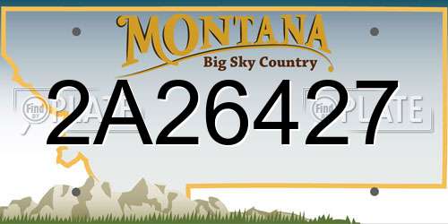 2A26427 Montana License Plate