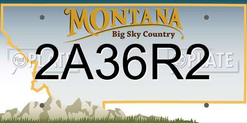 2A36R2 Montana License Plate