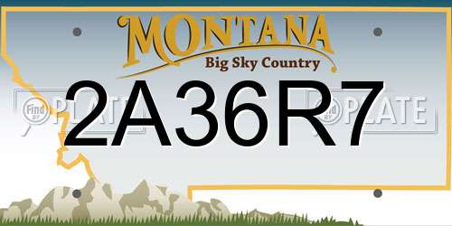 2A36R7 Montana License Plate