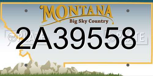 2A39558 Montana License Plate