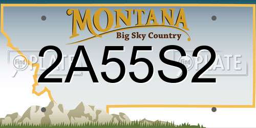 2A55S2 Montana License Plate