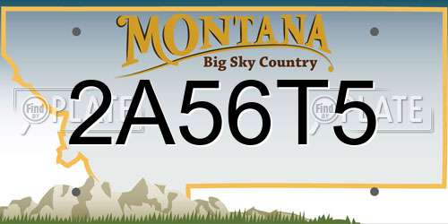 2A56T5 Montana License Plate