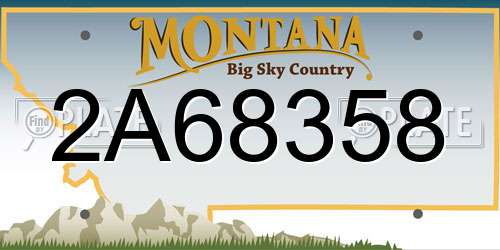 2A68358 Montana License Plate