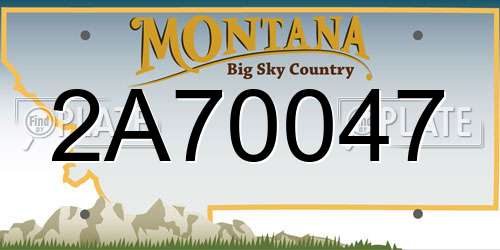2A70047 Montana License Plate