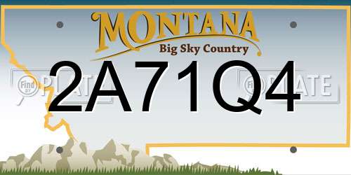 2A71Q4 Montana License Plate