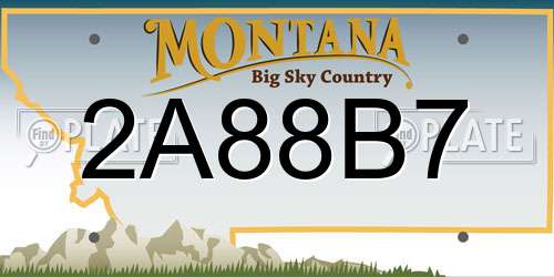 2A88B7 Montana License Plate