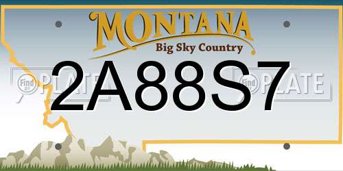 2A88S7 Montana License Plate