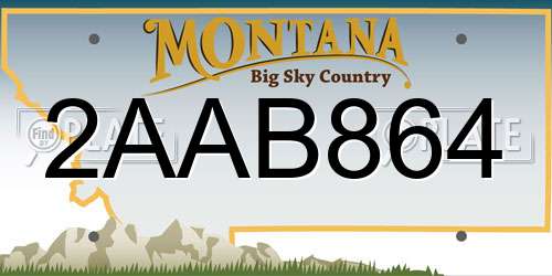 2AAB864 Montana License Plate