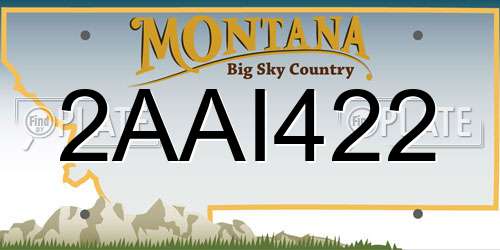 2AAI422 Montana License Plate