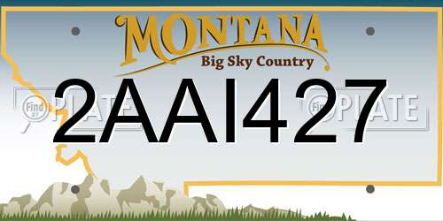 2AAI427 Montana License Plate