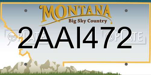 2AAI472 Montana License Plate