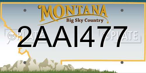 2AAI477 Montana License Plate