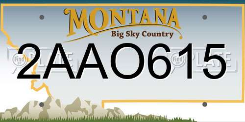 2AAO615 Montana License Plate