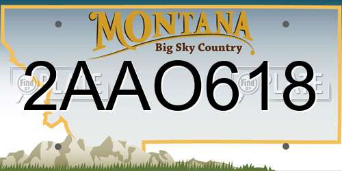 2AAO618 Montana License Plate
