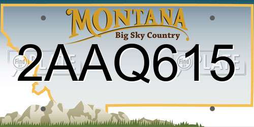 2AAQ615 Montana License Plate