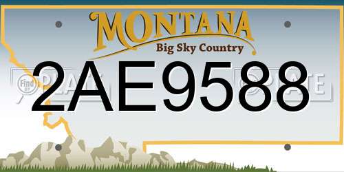 2AE9588 Montana License Plate