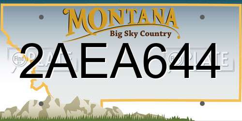 2AEA644 Montana License Plate