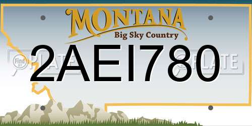 2AEI780 Montana License Plate